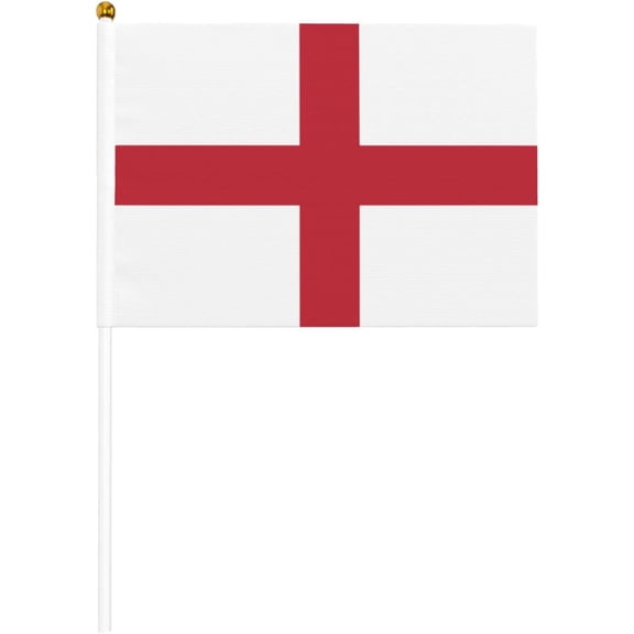 England hand Flags 5.5 X 8.2 Inch, Double Sided Small Flags With Stick, Polyester Handheld Flags For Party Parade Sports Events