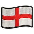 thumbnail image 1 of England with Waving Flag Cute Applique Multi-Color Embroidered Hook & Loop Patch - 2.0 Inch Mini, 1 of 5