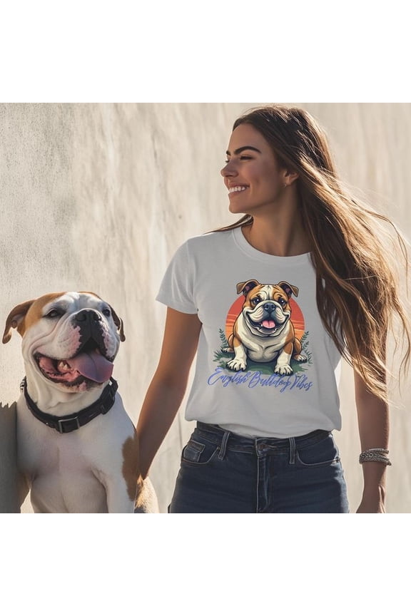 EngliS1H Bulldog SunS1et T-S1Hirt, R EngliS1H Bulldog Vibes T1EE S1Hirt, Graphic Bulldog Top, Dog Lover Gift, Bulldog Mom S1Hirt