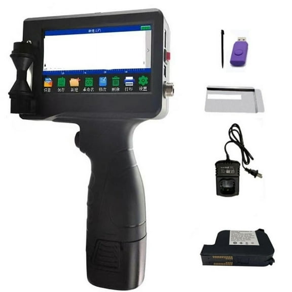 English 12.7mm Image Picture Code Serial Number Portable Mask Printer Hand Jet Handheld Thermal Inkjet Printer