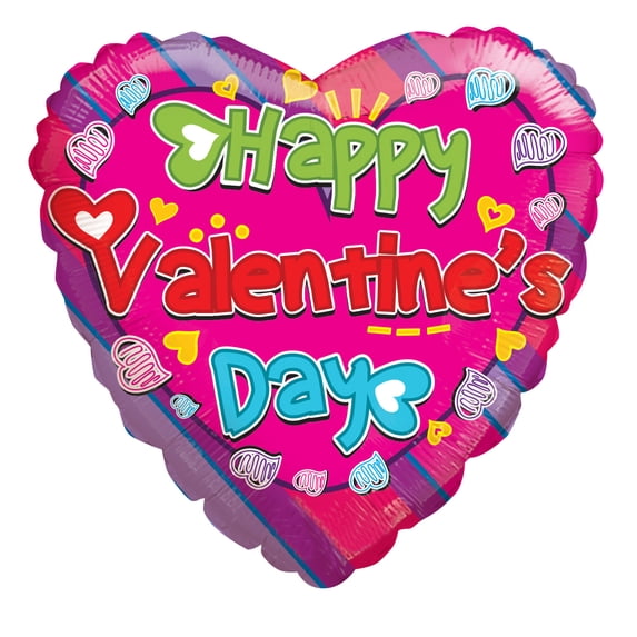 English 18 inch heart printed balloon Tanabata Valentine's Day wedding birthday party aluminum film balloon - style:style 7;