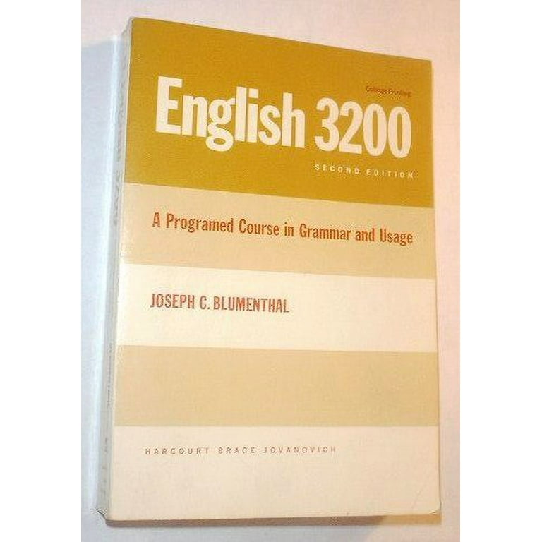 English 3200: A Programmed Course in Grammar and Usage, Pre-Owned 