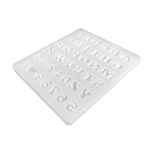English Alphabets Epoxy Resin Molds Letters 0-9 Digitals Silicone Mold for Jewelry Sugar Cake Fondant Decors