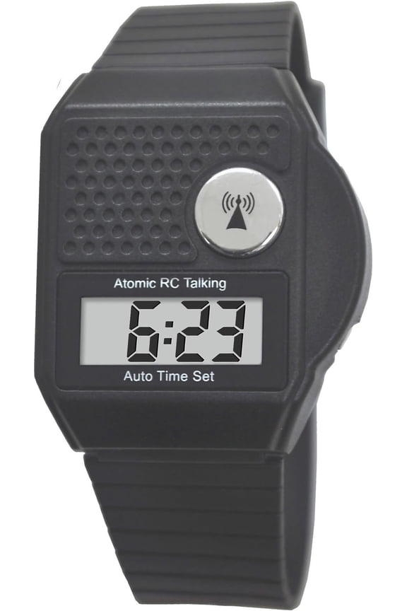 - English Atomic Talking Watch, Easy to use for Seniors Blind Men Women, Loud Talking Watch with Sound for Vision Impaired, Watches for Women, Blind People Products 1026 (BLACK)