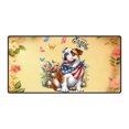 thumbnail image 1 of English Bulldog Celebrates Spring and Enjoys a Happy Easter Desk Mat Full Keyboard Mouse Pad Dog Lover Gifts Idea Large Mousepad - 02001, 1 of 5