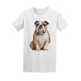 thumbnail image 1 of English Bulldog Chubby Sitting T-Shirt Men -Image by Shutterstock, Male 4X-Large, 1 of 4