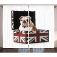 thumbnail image 1 of Ambesonne English Bulldog Curtains 2 Panel Set, Patriotic Dog, 108" x 90", Multicolor, 1 of 3