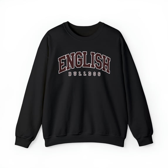 English Bulldog Dog Mom Dad Sweatshirt, Gifts, Crewneck