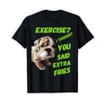 thumbnail image 1 of English Bulldog Exercise, Extra Fries Funny T Shirt, 1 of 5