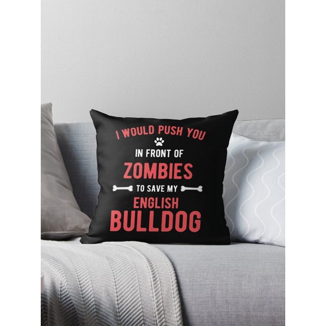 English Bulldog, Gift, Shirt Throw Pillow Covers Cases Cushion Cover