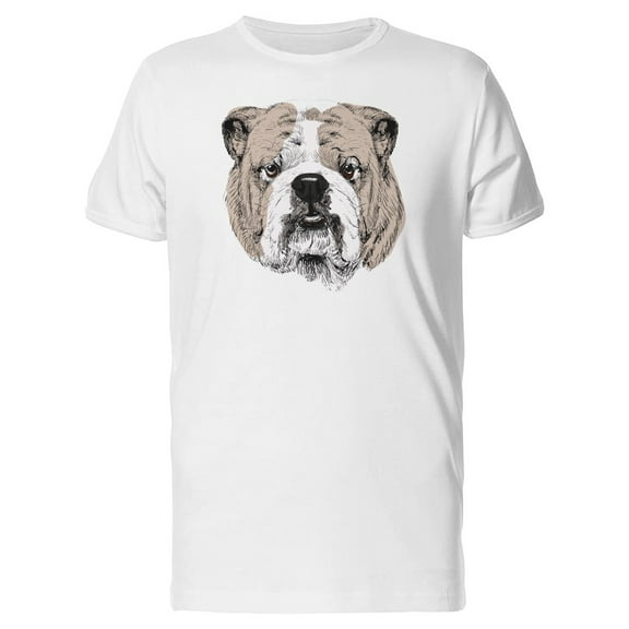 English Bulldog Head Tee Men's -Image by Shutterstock