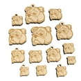 thumbnail image 1 of English Bulldog Head Wood Mini Charms Shapes DIY Craft Jewelry - With Hole - 30mm (6pcs), 1 of 7