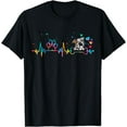 thumbnail image 1 of English Bulldog Heartbeat Funny Tie Dye Dog Lovers T-Shirt, 1 of 4
