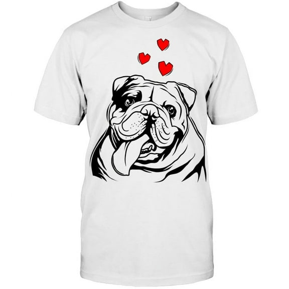 English Bulldog Love Cute Bully Dog Mom Womens Bulldog T Shirt