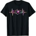 thumbnail image 1 of English Bulldog Mom Dad Tie Dye Heartbeat Dog Lover T-Shirt, 1 of 4
