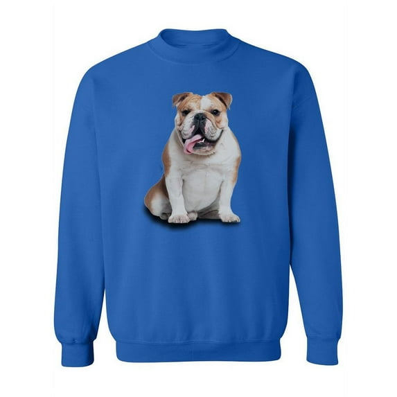 English Bulldog Sitting Sweatshirt Women -SPIdeals Designs, Female Small