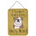 thumbnail image 1 of English Bulldog Spoiled Dog Lives Here Wall and Door Hanging Prints, 1 of 1