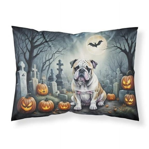 English Bulldog Spooky Halloween Fabric Standard Pillowcase