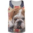 thumbnail image 1 of English Bulldog Union Jack Flag Live Forever All Over Mens Tank Top Multi MD, 1 of 2