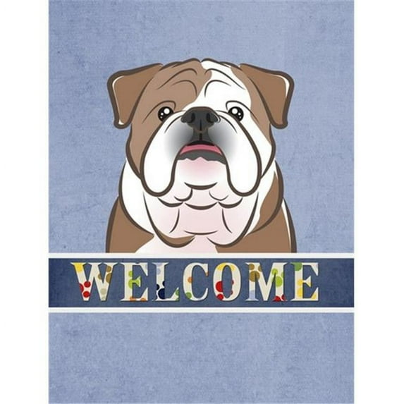English Bulldog Welcome Flag Garden Size