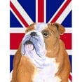 thumbnail image 1 of English Bulldog With English Union Jack British Flag Flag Canvas House Size, 1 of 1