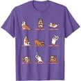 thumbnail image 1 of English Bulldog Yoga Puppy Poses and Meditation Softstyle Unisex T-Shirt,Purple Heather Color,Size L, 1 of 5
