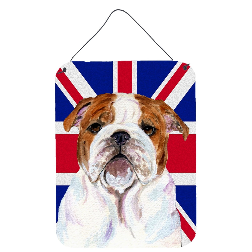 English Bulldog with English Union Jack British Flag Wall or Door ...