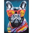thumbnail image 1 of English Bulldog with Neon Bandana and Sunglasses Extra Large XL Wall Art Poster Print, 1 of 3