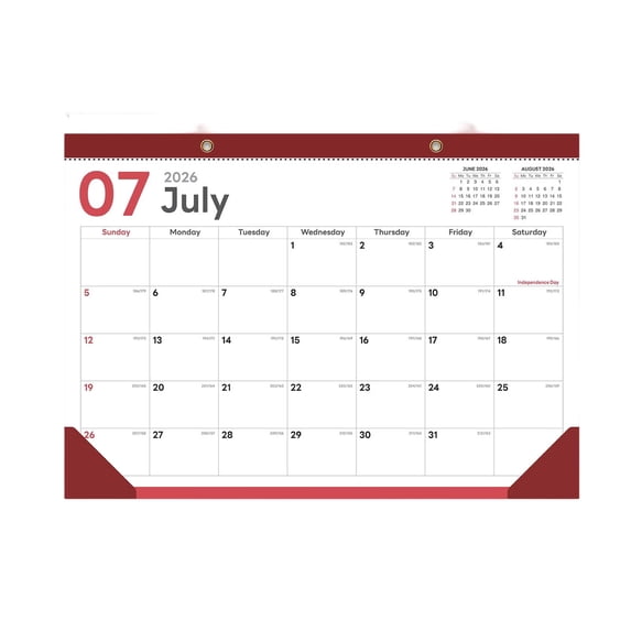 English Calendar July–December 2026,Half-Year Calendar,Monthly Planning Calendar,Office and Home Desk Calendar