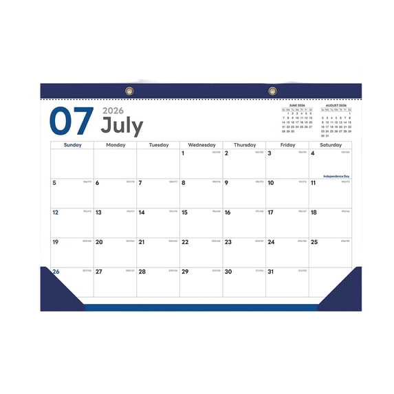 English Calendar July–December 2026,Half-Year Calendar,Monthly Planning Calendar,Office and Home Desk Calendar