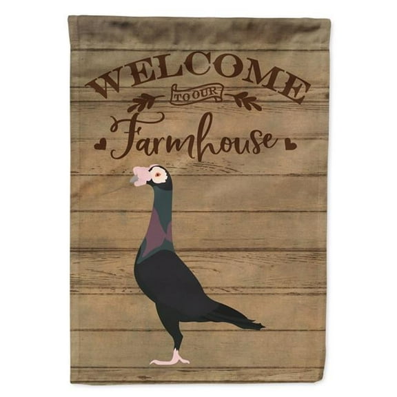 English Carrier Pigeon Welcome Canvas House Flag - 28 x 0.01 x 40 in.