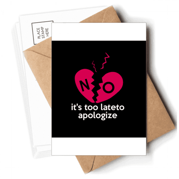 English Classic Emotional Lyrics Apologize Postcards Envelopes Blank Note Cards Mailing