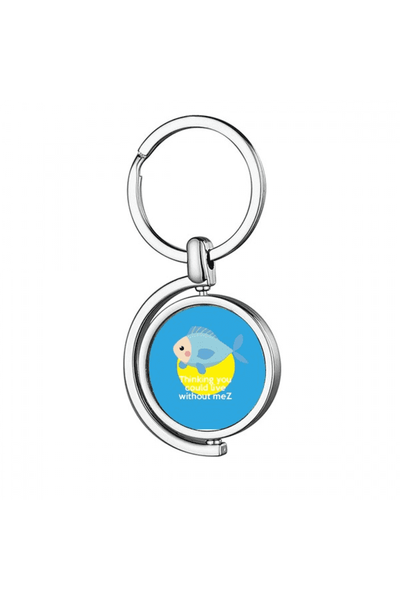 English Classic Emotional Lyrics Miss Rotating Keychain Metal Keyring Holder