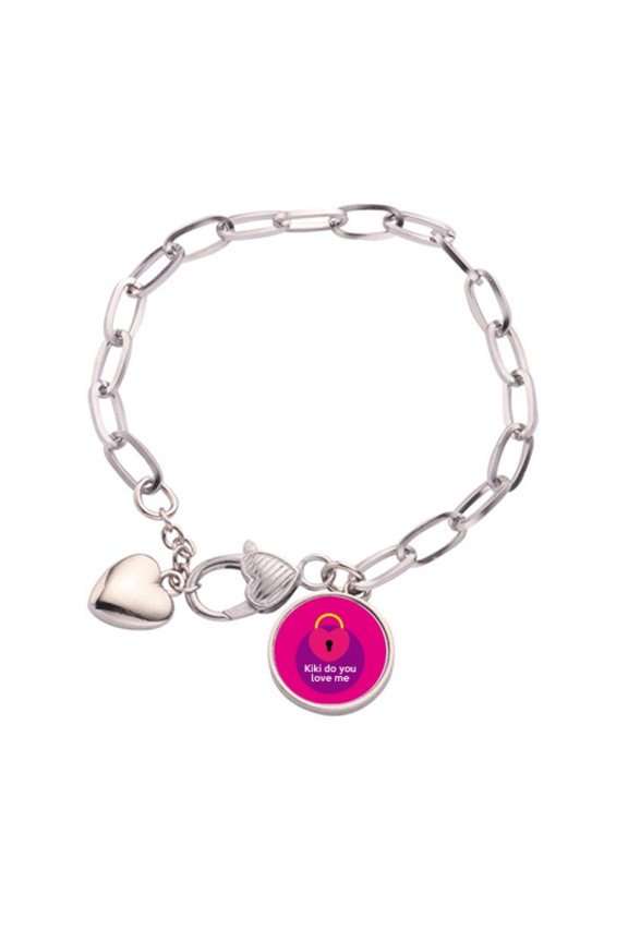 English Classic Emotional Lyrics Show Love Heart Chain Bracelet Jewelry Charm Fashion