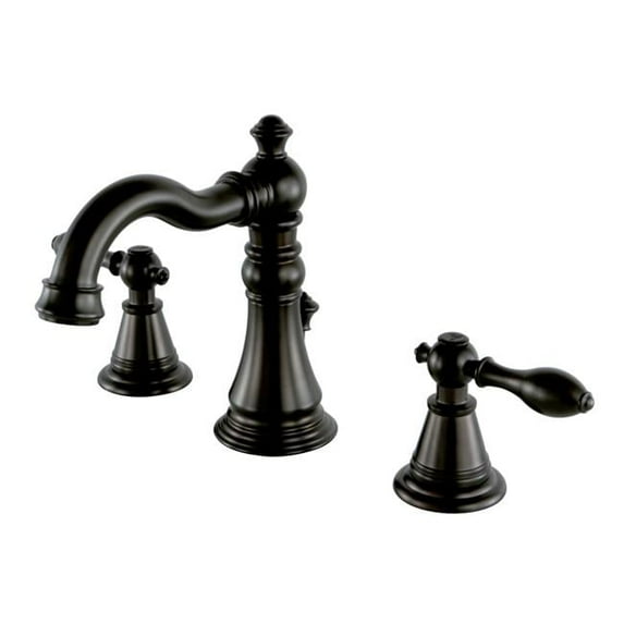 English Classic Widespread Lavatory Faucet with Metal Lever Handle, Oil Rubbed Bronze