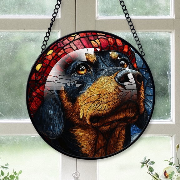 English Cocker Spaniel Christmas Tree Decor 2025, English Cocker Spaniel Dog Gifts, Christmas Tree Stained Glass SunCatcher for Windows Dog Christmas Tree, Haging Decor