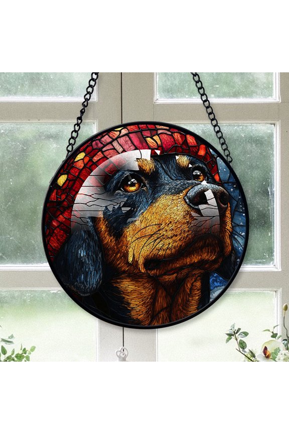 English Cocker Spaniel Christmas Tree Decor 2025, English Cocker Spaniel Dog Gifts, Christmas Tree Stained Glass SunCatcher for Windows Dog Christmas Tree, Haging Decor