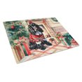 thumbnail image 1 of English Cocker Spaniel Cozy Christmas Glass Cutting Board Large 12 in x 15 in, 1 of 5