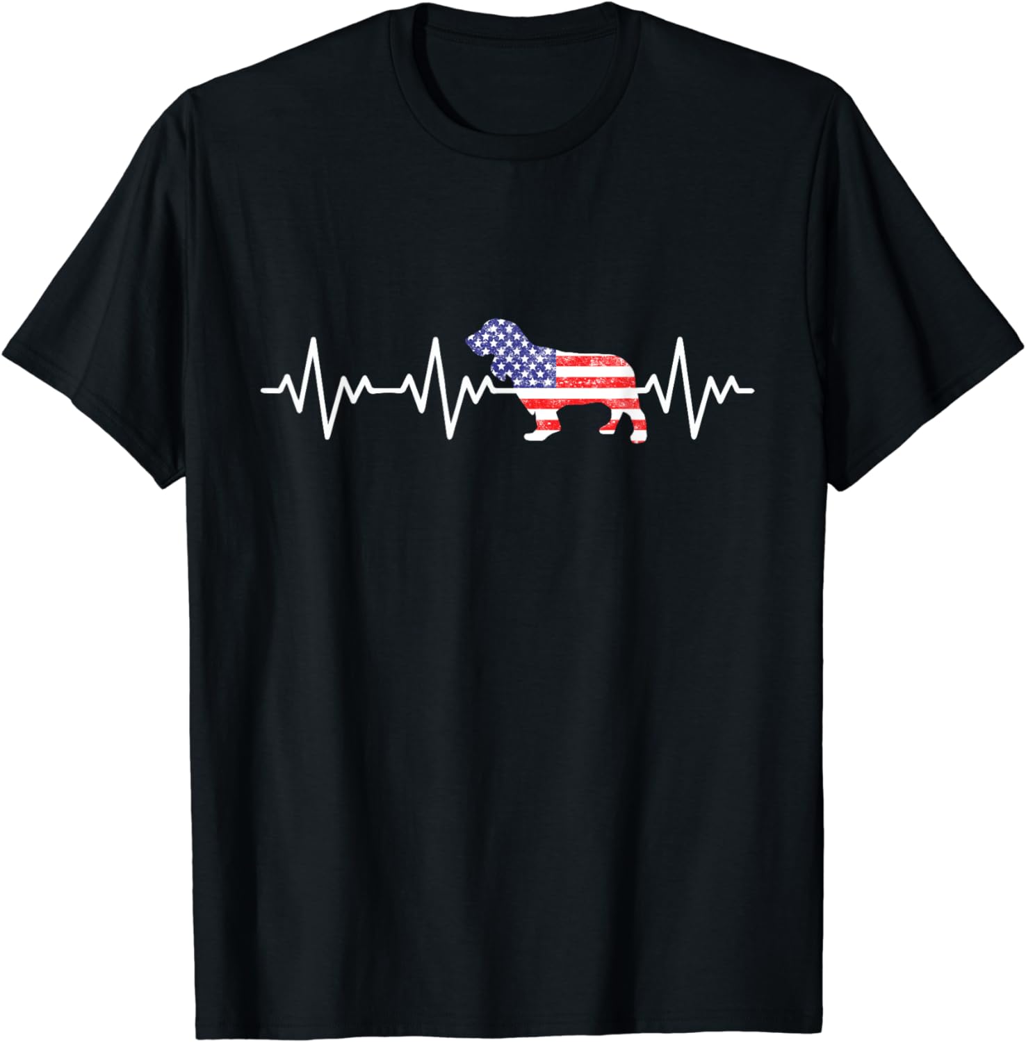 English Cocker Spaniel Dog 4th of July US American Flag T-Shirt ...