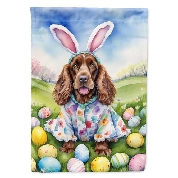 English Cocker Spaniel Easter Egg Hunt House Flag