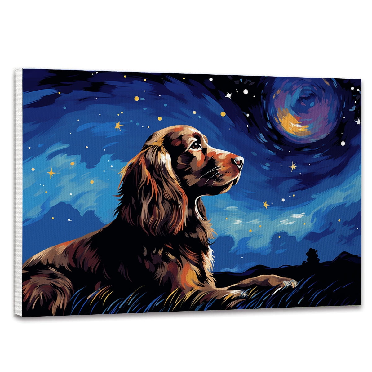 English Cocker Spaniel Watercolor Poster Canvas Wall Art for Home ...