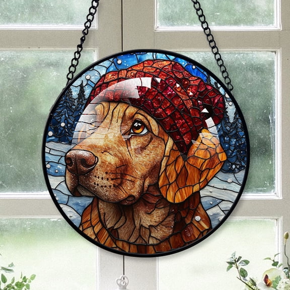 English Cocker Spaniel Xmas Dog Ornament Christmas 2025 - English Cocker Spaniel Dog Christmas Stained Glass SunCatcher for Window, Dog, Christmas Hanging, Xmas Decor,