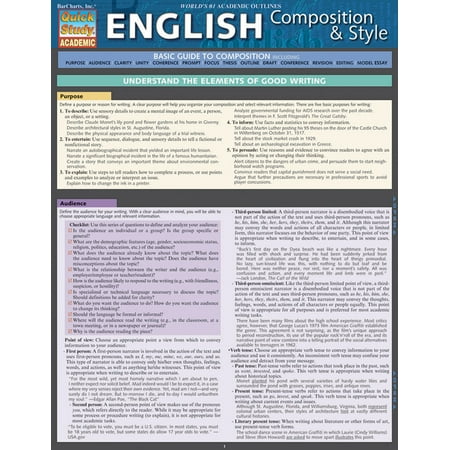 English Composition & Style : a QuickStudy Laminated Reference Guide (Other)