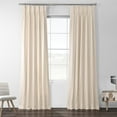 thumbnail image 1 of English Cream Solid Cotton Pleated Curtain (1 Panel), English Cream, 25W X 96L, 1 of 5