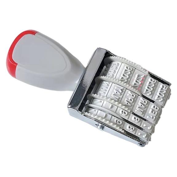 English Date Stamp Business Stamp Roller Stamp Rolling English Date Stamp Date Stamp Multifunction Rubber Stamp