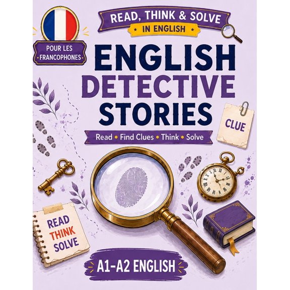 Read, Think & Solve in English English Detective Stories: Read, Find Clues, Think & Solve: A1-A2 English Reading, Vocabulary and Logic Practice for FRE, (Paperback)