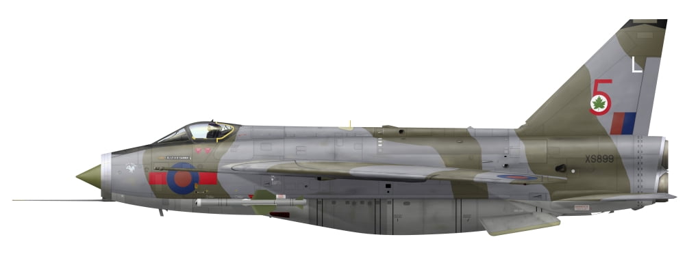 English Electric Lightning F6 of the Royal Air Force Canvas Art - InkwormStocktrek Images (23 x 9)