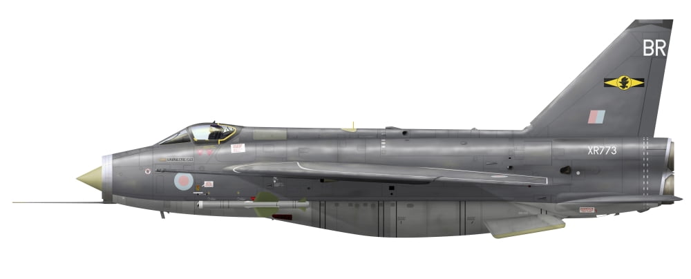 English Electric Lightning F6 of the Royal Air Force Canvas Art - InkwormStocktrek Images (23 x 9)