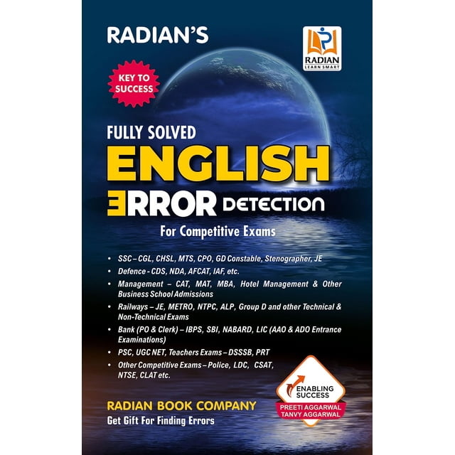 English Error Detection Fully Solved Book 2024 Useful for SSC
