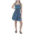 thumbnail image 1 of English Factory Womens Smocked Tiered Mini Dress, 1 of 4
